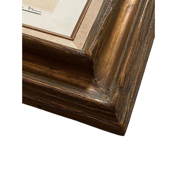 Vintage Oil on Canvas Picture Ship in the Sea Signed - Picture 7 of 9